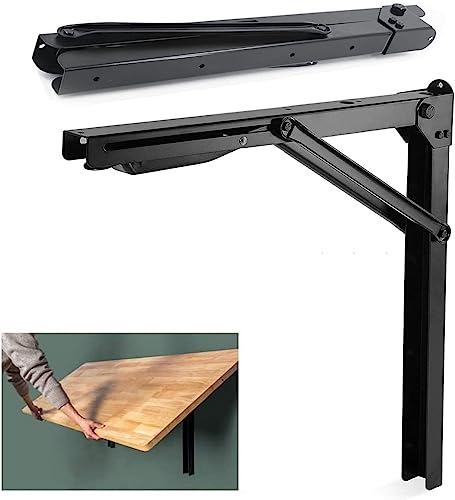 24" Folding Shelf Brackets Wall Mount Collapsible Shelf Bracket