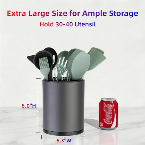 Kitchen Utensil Holder,Extra Large 360°Rotating For Countertop - view 4