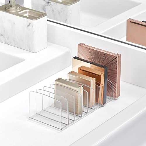 BPA-Free Plastic Divided Makeup Palette Cosmetic Organizer, The Clarity Collection – 9.25" x 3.86" x 3.2", Clear - view 2