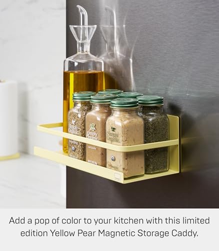 YAMAZAKI Home Plate Magnetic Spice Storage Rack Organizer for Fridge - Steel - view 3