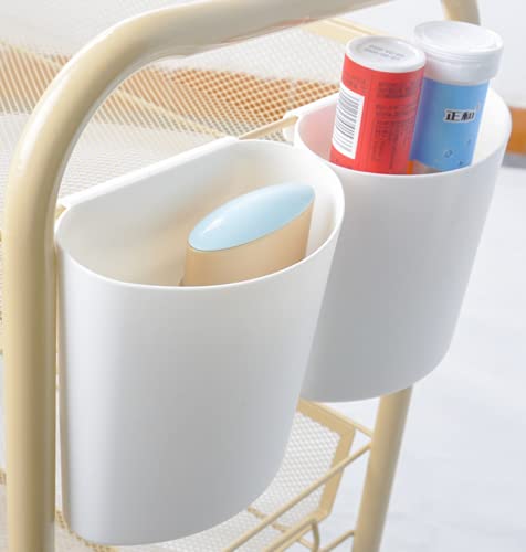 4 pcs Blue Small Hanging Cup Holders, Rolling Cart Accessories with Hooks - view 6