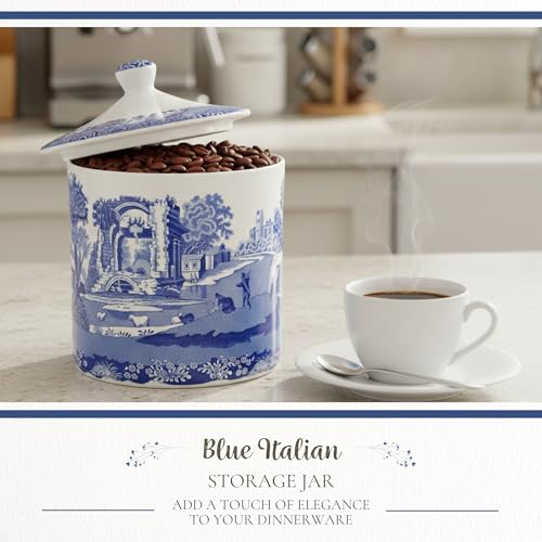 Spode Blue Italian Kitchen Storage Jar - Blue/White - view 3