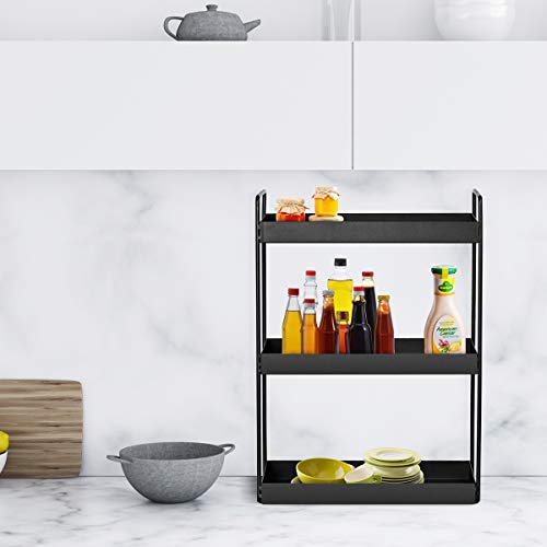 3-Tier Bathroom Countertop Organizer, Black, 12.2" L x 6.7" W x 16.9" H - view 4