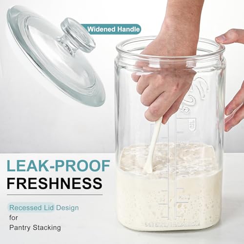 1.5 Gallon Glass Cookie Jar with Airtight Lid, Large Glass Jar - view 6