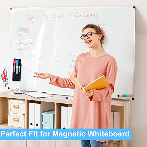 Magnetic Pen Holder,2 Pack Magnetic Dry Erase Marker Holder with Generous Compartments,Strong Magnet Storage Marker Pen Pencil Organizer for Refrigerator,Whiteboard,Locker Accessories - view 5