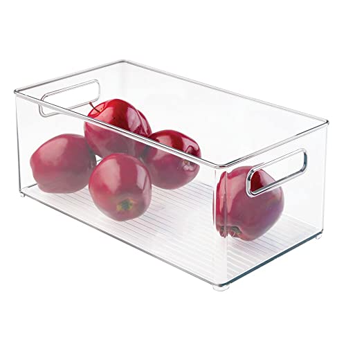 Deep Plastic Kitchen Storage Organizer Container Bin for Pantry, Cabinet, Cupboard, Shelves, Fridge, or Freezer - Holds Dry Goods, Sauces, Condiments, Drinks, Clear - view 4