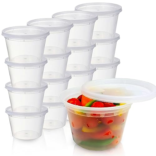 Deli Containers with Lids, Food Storage Containers with Lids 16 oz (16 oz - 48 Sets)