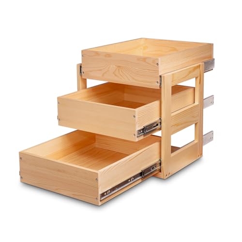 Pull Out Cabinet Organizer 14''W×21''D×19''H Slide Out Drawer