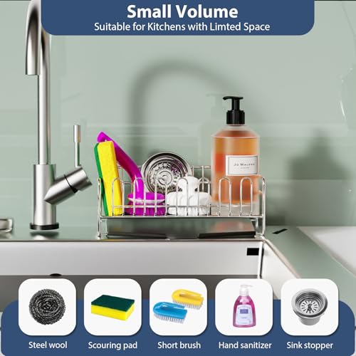 304 Stainless Steel Sponge Holder for Kitchen Sink(8.27x2.95x3.43) - view 7