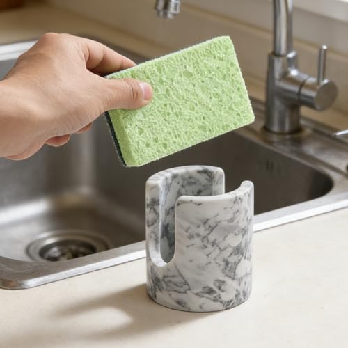 Marble Sponge Holder, Cloudy Gray - view 6