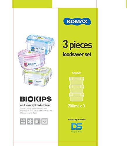Biokips Sandwich Containers (Set of 3) – Airtight Food Storage Containers – BPA-Free Lunch Containers for w/ Locking Lids – Microwave & Dishwasher Safe Sandwich Box Container Set - view 3