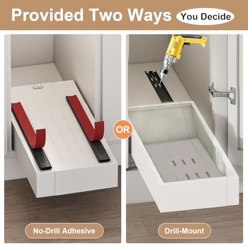 2Pc Pull out Cabinet Organizer,7"-11"W,17"-24"D,Expandable - view 5