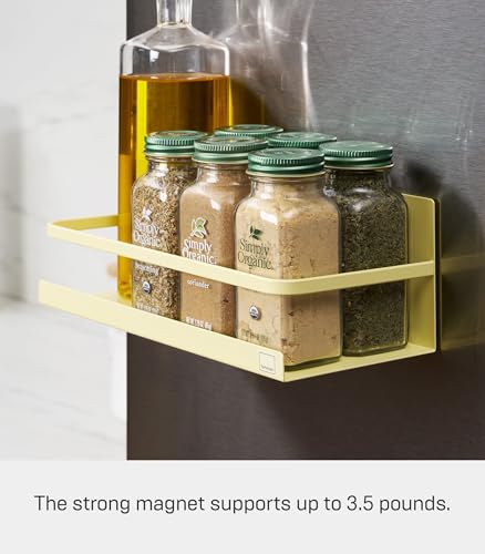 YAMAZAKI Home Plate Magnetic Spice Storage Rack Organizer for Fridge - Steel - view 5
