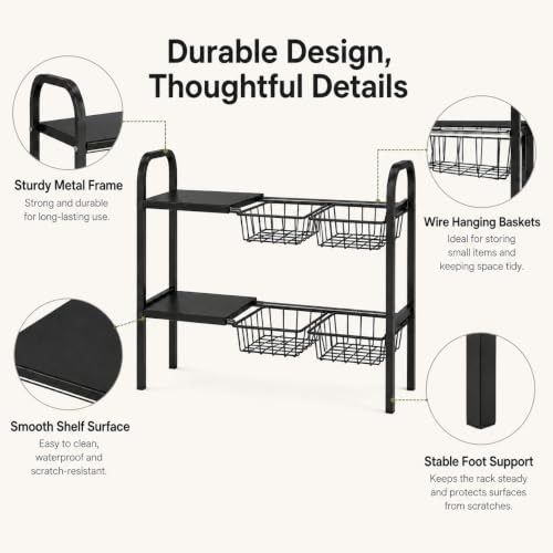 Expandable Under Sink Organizer, 17.32-30.31" Width For Kitchen Bathroom - view 7