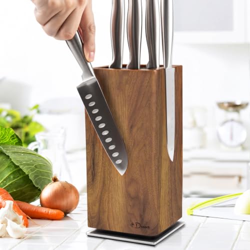 Magnetic knife block without knives 360° rotatable knife holder stand