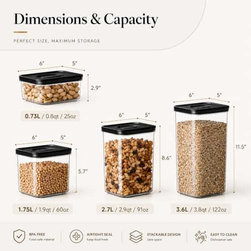Smart Seal Airtight Food Storage Containers, 2.7L Rectangle, 3-Pack - view 2
