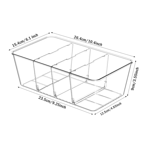 8 Pack Pantry Organization and Storage Bins with Removable Dividers - view 2