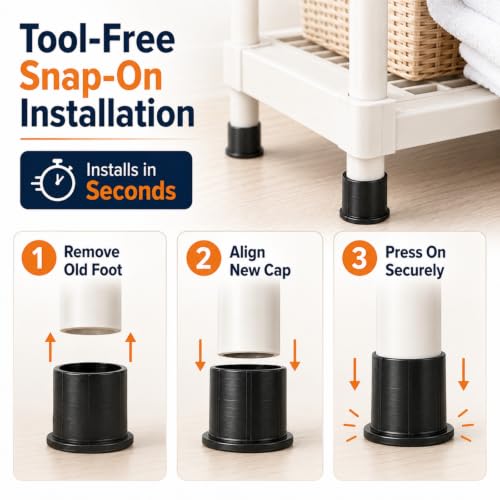 Replacement Feet Compatible with HDX Shelving - view 4