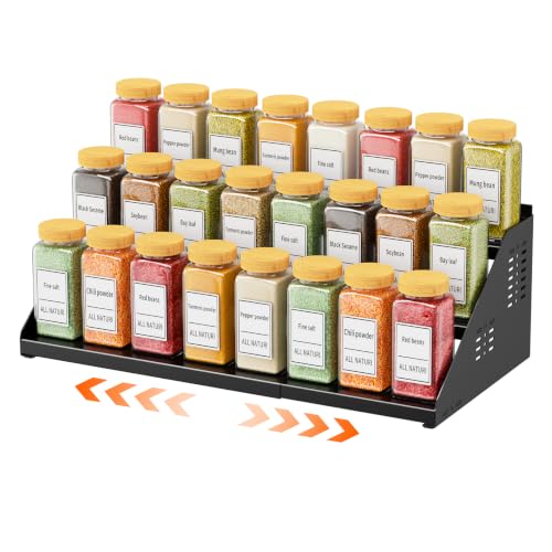 3 Tier Spice Rack Organizer for Cabinet,Expands 13.4 to 21.8 Inch