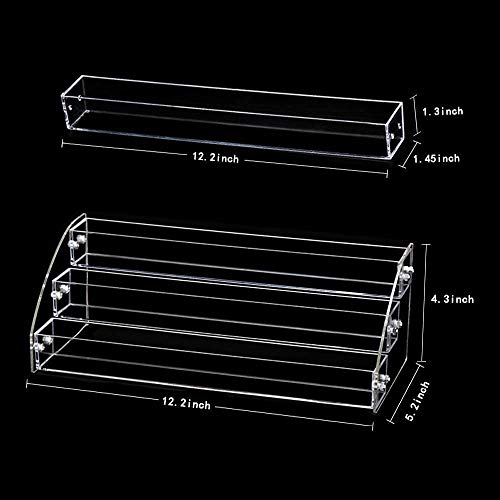 3 Tiers Acrylic Display Stands for Essential Oils Organizer Lipstick Nail Polishes Rack Dresser Makeup Storage Retail Store Case Brochure Holder Desktop Space Saver Eye Spray Dropper Bottle Container - view 2
