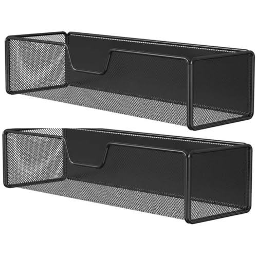 2 pack Magnetic Basket Organizer Holder for Fridge Magnetic Shelf Magnetic Storage Bin Box Containers for Refrigerator Whiteboard Classroom Magnetic Organizer