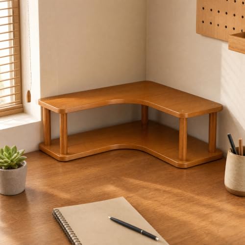 Corner Tabletop Storage Shelf Open Shelving Multi-Layer Tabletop Corner Shelf Compact for Countertop, 3 Tier - view 6