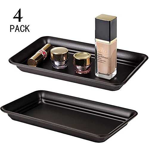 Metal Vanity Tray, Bathroom Counter Storage Tray, Bronze 4 Pack - view 2