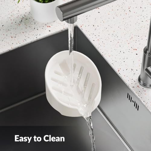 Ceramic Sponge Holder for Kitchen Sink, Fits Scrub Daddy Mommy - view 4
