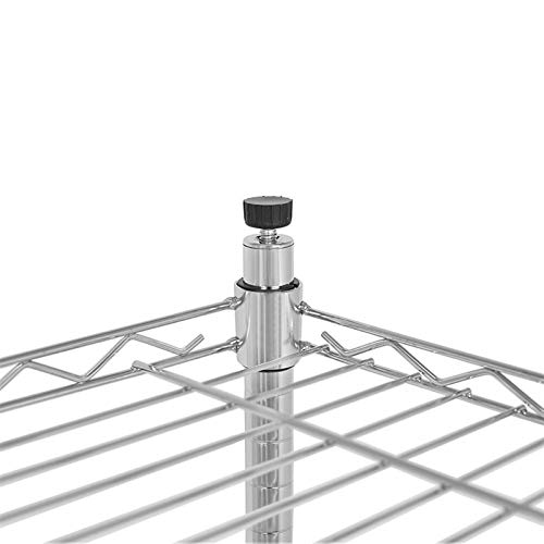 5 Tier Storage Metal Shelf, Wire Shelving Unit, 72" Hx36 Wx14 D, 1250 LBS Capacity, Sturdy Steel Heavy Duty, for Restaurant Garage Pantry Kitchen Garage Rack, Chrome - view 4
