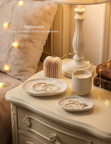 Jewelry Dish Set of 2, Large Jewelry Tray for More Jewelry Ring Dish Jewelry Bowl with Beautiful Package and Greeting Card Perfect for Birthday Gifts for Women - view 5