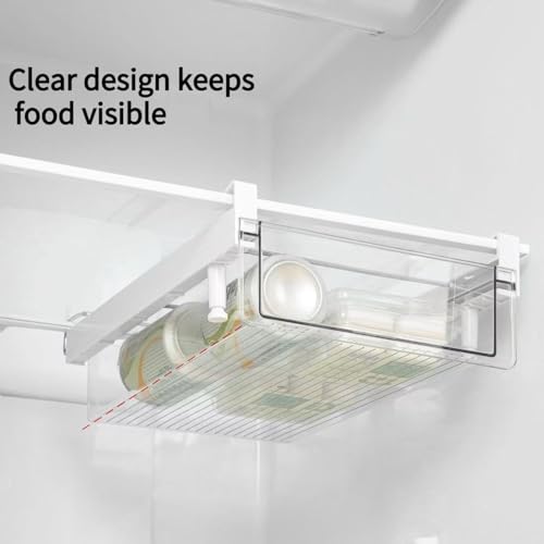 Large Fridge Drawer Organizer 14in-20in Upgradation Refrigerator Undershelf Drawer, Extra-Deep Storage Deli Meat, Cheese, Eggs, Fruit, Vegetable - view 4