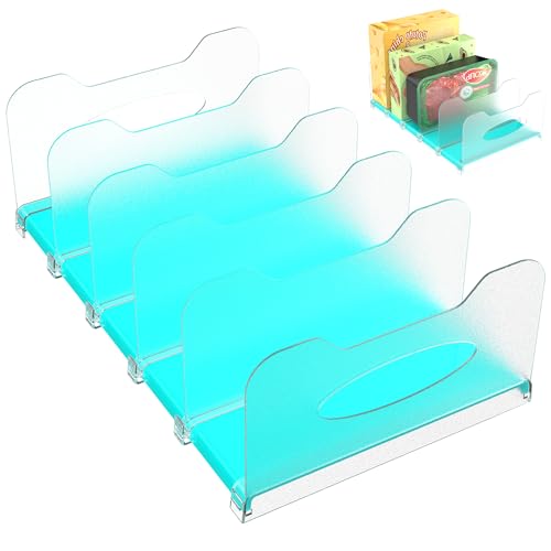 Freezer Organizer,12" Visible Fridge Organizer Rack with Removable Dividers