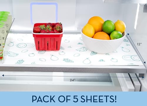 S&T INC. Fridge Liners, 5 Pack, 12" x 24", Fruit - view 6