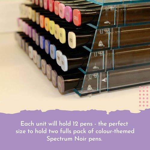 Crafter's Companion - Universal Marker Storage System Modular System for 72 Pens (4 Trays) - Clear, 6 Count (Pack of 1) - view 3