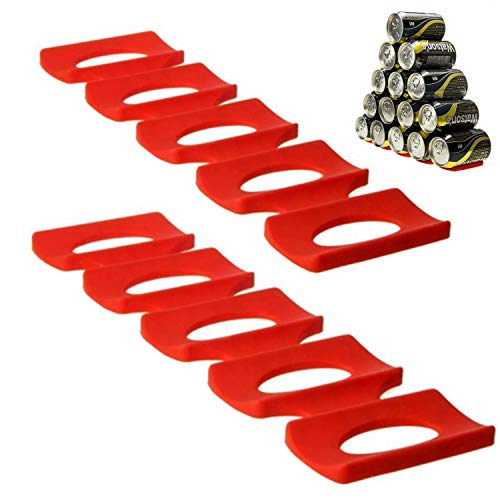 Bottle and Can Easy Stacker - Beer Bottles Stacker - Perfect Kitchen Cabinet and Fridge Storage Rack - Wine Bottles Holder - Fridge Monkey Mat 2 Pack