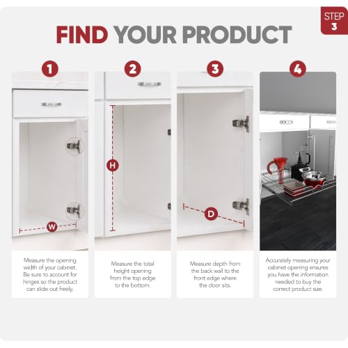 Pullout Drawer Organizer for Kitchen Cabinets, 24" x 22" - view 4