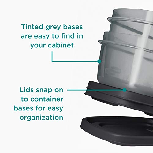 EasyFindLids Food Storage Containers with SilverShield Antimicrobial Protection, 42-Piece Set, BPA-Free, Grey - view 3