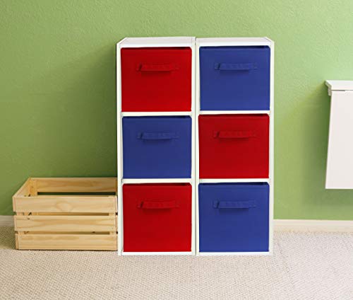11-Inch Foldable Cube Storage Bins, Dark Blue, 6-Pack - view 7