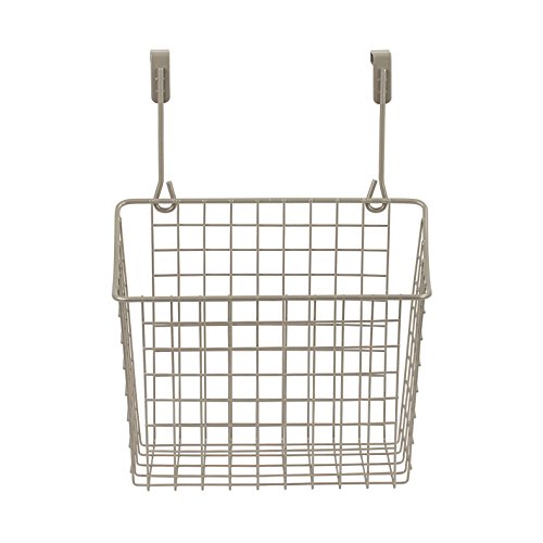 Grid Large Over Cabinet Door Wire Basket Organizer, Satin Nickel - view 2