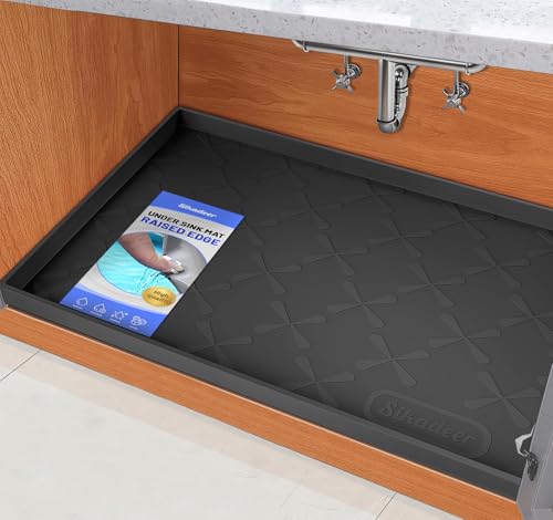 Waterproof Under Sink Mat Silicone 22"x19", Kitchen Cabinet Liner - view 5