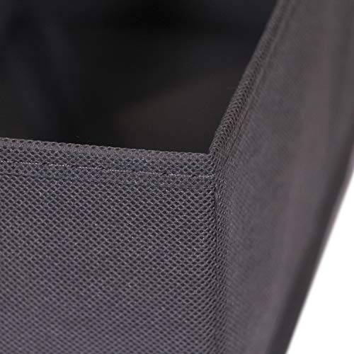 9 Pack Foldable Cloth Storage Box Closet Dresser Drawer Organizer Fabric Baskets Bins Containers Divider for Clothes Underwear Bras Socks Clothing, Dark Grey 900 - view 6