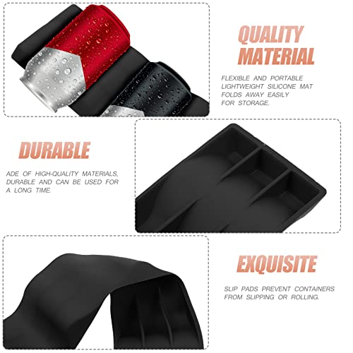 Foldable Silicone Wine Bottle Holder Rack Stackable Wine Storage Organizer for Refrigerator Countertop Compact Bottle Stacker Mat - view 6