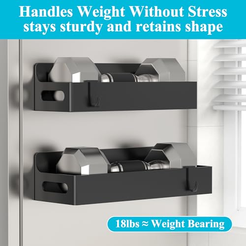 2 Pack Magnetic Spice Rack for Refrigerator Upgrade Black - view 4
