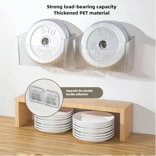 Acrylic Wall Mount Organizer, 4 Pack Clear Modular Storage System for Bathroom, Fridge, Pantry and Vanity — Transparent Half-Frosted Aesthetic Baskets for Visible Home Organization - view 6
