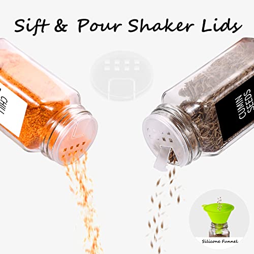 25 Pack Glass Spice Jars with Labels, 4oz Spice Containers - view 4