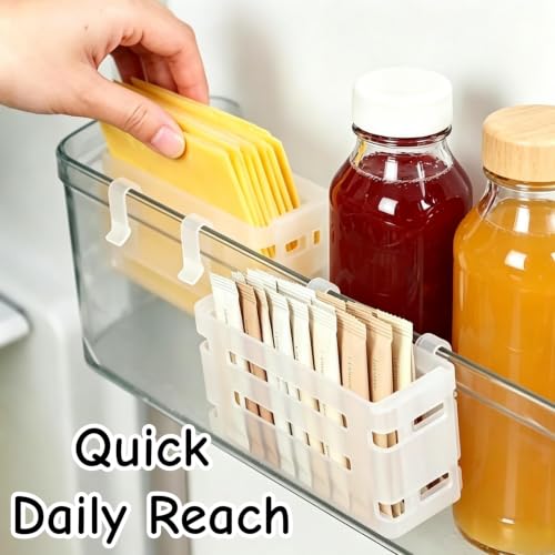 Refrigerator Door Organizer Bins, 2 Pack Fridge Storage Bins - view 5