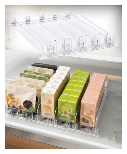 Adjustable Sliding Organizer, Self-Feed Fridge Tray, Rolling Beverage Storage for Pantry, Kitchen and Retail Shelves(5 PCS,31 cm)