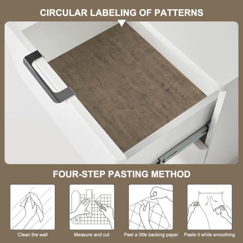 Light Tan Modern Concrete Wallpaper Peel and Stick Contact Paper 15.7"x472" Self-Adhesive Removable Wall Paper Waterproof Vinyl for Room Walls Cabinets Furniture - view 3