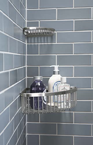 1897-S Shower Basket, Large, Corrosion Resistant, Mounting Hardware Included, Durable, Polished Stainless Steel - view 2