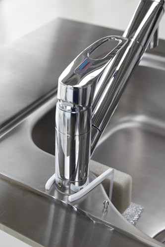 Home Tower Faucet-Hanging Sponge Holder - Kitchen Organizer Sink Rack Basket - Double - Steel - view 6